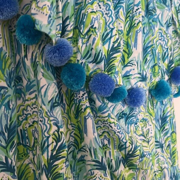 Lilly Pulitzer One-shoulder romper with pom poms - Picture 2 of 6